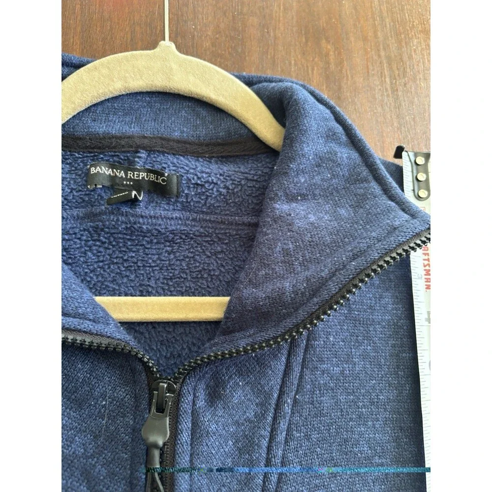 Banana Republic Men's Half-Zip Pullover Sweater - Size XL Blue